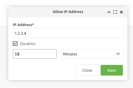 Allow IP Address